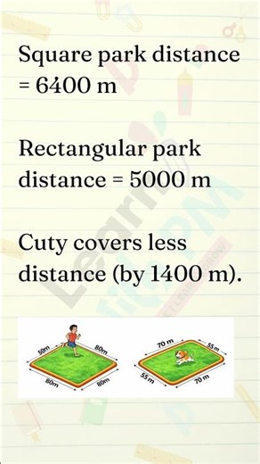 Square vs Rectangle Park #Perimeter #class6maths #Perimeterofsquare #perimeterofrectangle