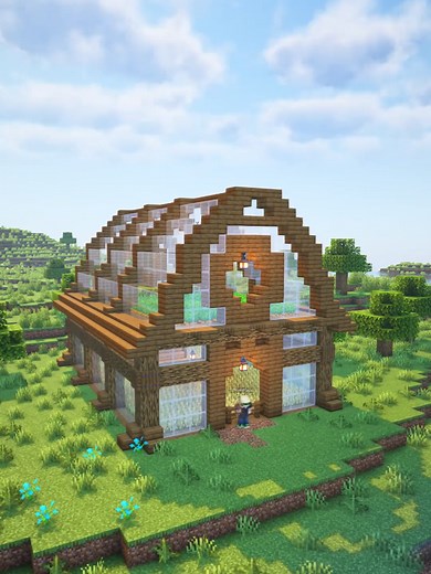 Wooden Greenhouse Minecraft Tutorial for Beginners