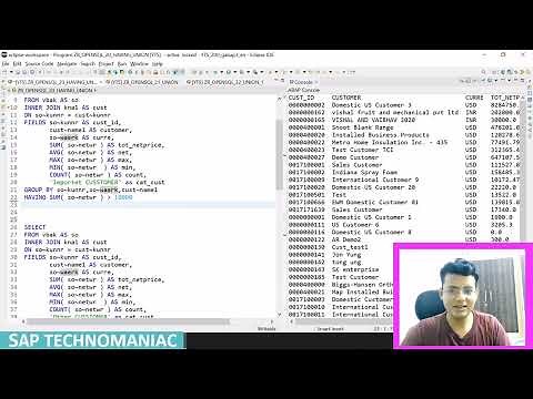Union and Union all in Select - Open SQL Enhancement ABAP on HANA - Part 13