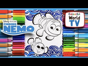 Coloring Finding Nemo Cartoon Colouring Book Coloring Pages Kids Crayola - Colourful World TV