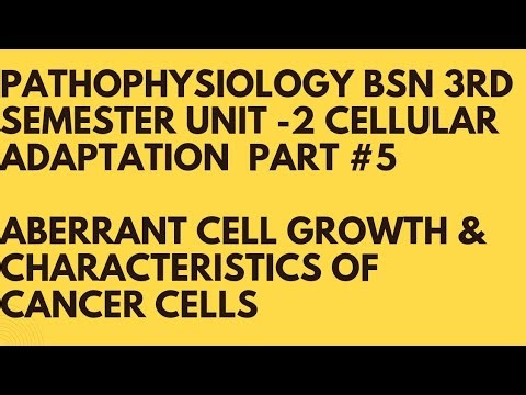 Pathophysiology BSN 3rd semester Unit-2 Cellular Adaptation and Aberrant cell growth part #5