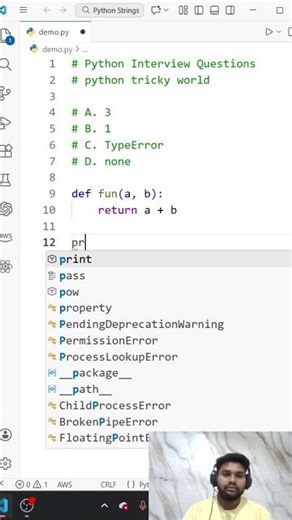 Python interview questions ⁉️ learn python step by step ll with login building #coding #newvideo
