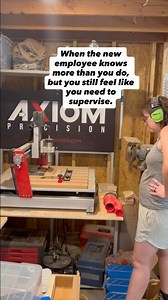 @jigandchiselwoodworks • I promise one of these days I’ll be able to let the CNC run without watching its every move! 😂 #woodworking #cnc #axiomprecision #axiom2x2 | Axiom Precision