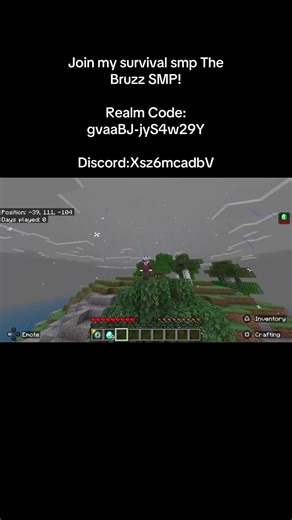 Join my survival realm Bruzz SMP! #Minecraft #bedrock #realm #code #fyp
