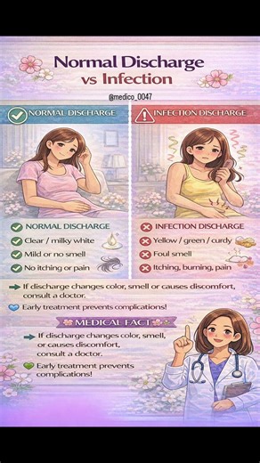 NORMAL DISCHARGE VS INFECTION DISCHARGE ⚡🩺⚕️ #health #womenshealth #viral #youtubeshorts