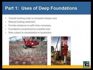 Deep Foundations – Overview and Design Example