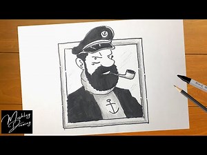 How to Draw Captain Haddock Step by Step