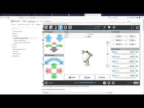 URSim - UR5e Simulation Operating in Windows 10 WSL 2 Ubuntu 20.04 LTS