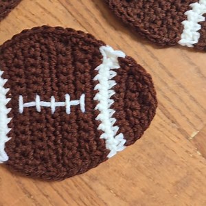 Football Coaster Crochet Pattern: Easy Applique (PDF Digital Download) - Etsy