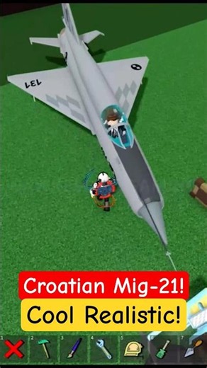 Roblox Build a Boat for Treasure Realistic Mig 21 Fighter Jet of Croatia! #babft #roblox