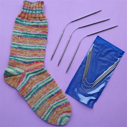 Flexible Double Pointed Knitting Needles, Sock Steel Needles Set of 3 - Etsy