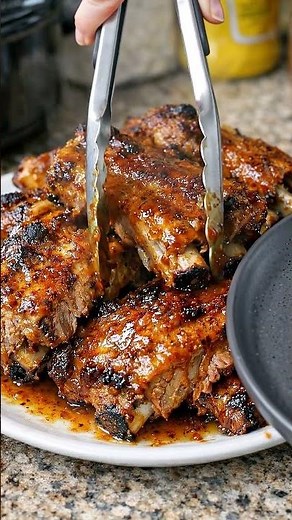 Slow-Cooker Honey BBQ Ribs 🍖🔥.#bbqribs #slowcookerrecipes #crockpotmeals #comfortfood
