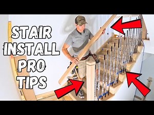 FULL RAKE STAIRCASE INSTALL | Newel, Baluster, & Handrail Install