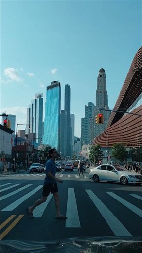 Flatbush Ave, Brooklyn Nets Basketball stadium & downtown Brooklyn, New York USA.