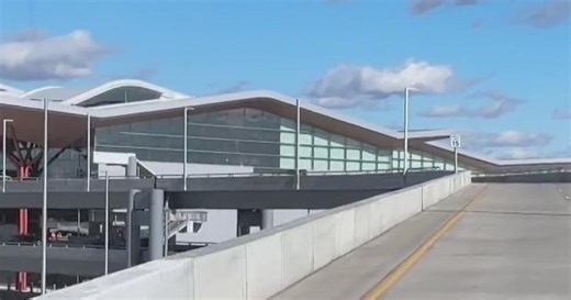 Driving to the new terminal at Pittsburgh International Airport