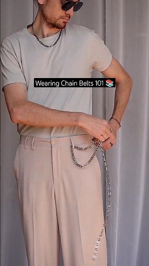 How to wear Chain Belts for Men ⛓️ | #howtostyle #chainbelts #styletips #mensfashion