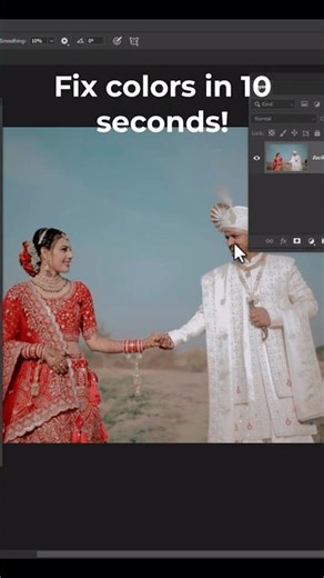 Photoshop Color Correction in 10 Seconds! 🎨🔥