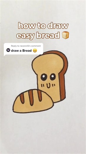 Easy Bread Drawing Tutorial for Beginners