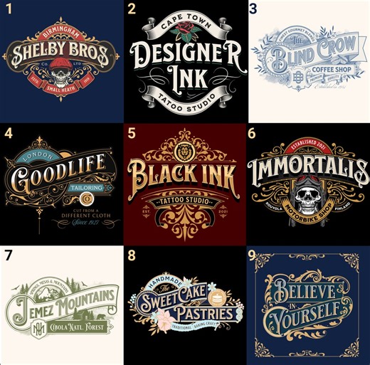 Custom Victorian Logo Design | Boutique Branding (digital Files Included) - Etsy