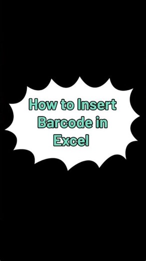 How to Insert Barcode in Excel 📊 | Easy Barcode Generator Tutorial #excel #shorts