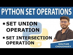 #21 Python Set Operations - Python Tutorials for Beginners