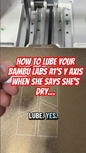How to lubricate your Bambu Lab A1’s Y-Axis. #bambulab #yaxis #maintenance #howto #3dprinting #lube
