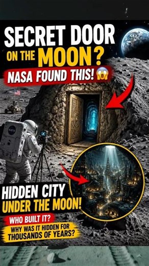 Secret Door Found on the Moon? NASA's Shocking Discovery! 🌙🚪😱 #shorts