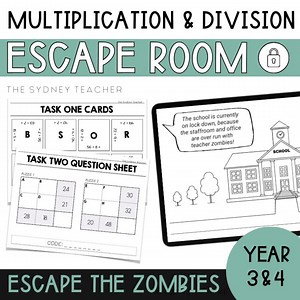 Multiplication & Division Zombie Escape Room, Maths Puzzles, Year 3/4 (printable) - Etsy UK