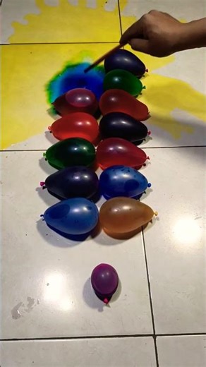 Colorful Water Balloons Explosion… Then Rewind 🤯🎈