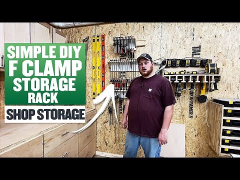 Simple DIY F Clamp Storage Rack | Shop Storage
