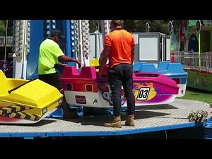 Setup of Hamilton's Hurricane at Food Truck Carnivale in Morphett Vale