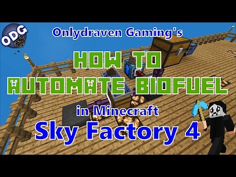 Minecraft - Sky Factory 4 - How to Automate Biofuel Using a Crusher