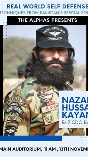 The Alphas Society on Instagram: "🎬 From bullied to bold. One seminar. One skill. One comeback. 💥 He walked in scared — walked out unstoppable. Learn to defend yourself like never before! 🥋🔥 📢 AU Family — Big Announcement! Join AU ALPHAS for an exclusive Self-Defence Seminar & Live Demo! 🗓 13th Nov | 11:00 AM | AU Main Auditorium (H11 Campus) 🎙 Guest Speaker: Hav. Nazar Hussain Kayani, Ex 7 CDO Bn SSG Zarrar ✅ Build confidence ✅ Learn real-life defence skills ✅ Become your own protector L