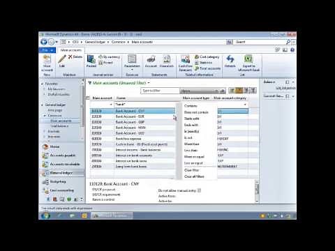 Microsoft Dynamics AX - Filters and Inquiries in Dynamics AX Tutorial