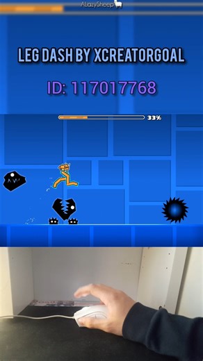 Leg Dash by XcreatorGoal — why does this look too real?? 💀🏃‍♂️ #gd #geometrydash