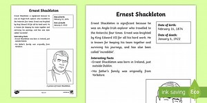 KS1 Sir Ernest Shackleton Fact File