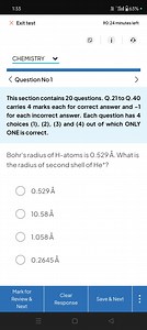 Bohr's radius of hydrogen atom is 0.529 Å. What is the radius o... | Filo