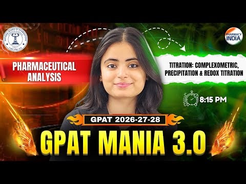 Titration Complexometric | Pharmaceutical Analysis | GPAT Mania 3.O | GPAT 2026-27-28 #gpatexam