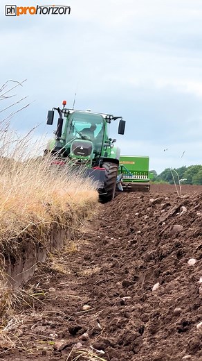 One pass farming. Plough, drill and press with Jon #farming #tractorworking #DrillingWheat | Pro Horizon Farming Content