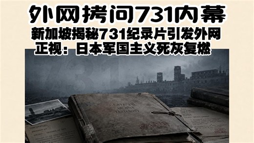 新加坡731内幕纪录片引发外网拷问：日本军国主义死灰复燃