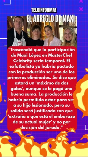 ⚠️ ¡MasterChef ARREGLADO! Revelan el plan de Maxi López para ABANDONAR el certamen