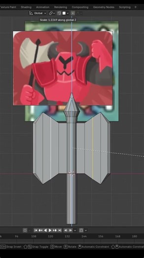 Creando un hacha low poly en 3D