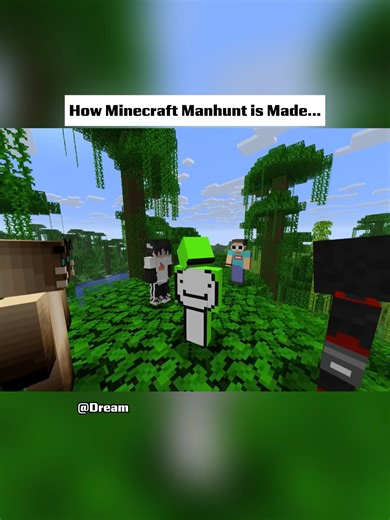 How Minecraft Manhunt is Made...#minecraft #dream | minecraft