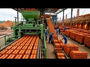 Inside a GIANT Brick Factory | How Clay Bricks Are Made (Full Process)