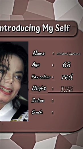 my name my age my favorite color my height my sign do I have a lover? #michaeljackson