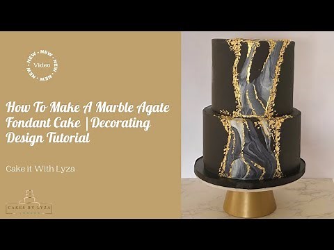 How’s To Make A Marble Agate Fondant Cake | Step by Step guide on Marble Cake Design Tutorial