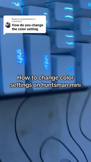 Replying to @Kyler2Sober you can press the same keybinds again to change the color of your mode incase you dont like the first color choice it gives you #pcgaming #huntsmanminispecialedition #razer #tutorial @Razer