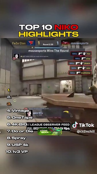 Top 10 NiKo Highlights Of All Time 🗿 (Pt 2) #niko #csgo #cs2 #ylmxg #hotpizzagg