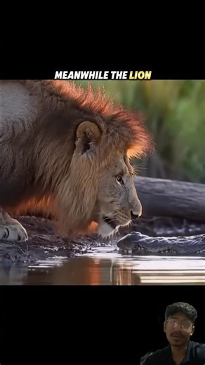 When the Hunter Meets the Real King #trending #animals