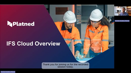 IFS Cloud overview delivered by Platned